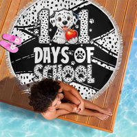 101 Days of School Dalmatian Beach Blanket 100th Days Teacher Girl Boy - Spotted Mono Spiral