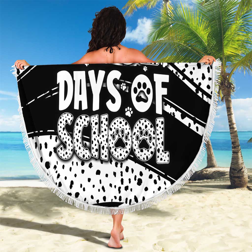 101 Days of School Dalmatian Beach Blanket 100th Days Teacher Girl Boy - Spotted Mono Spiral
