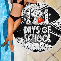 101 Days of School Dalmatian Beach Blanket 100th Days Teacher Girl Boy - Spotted Mono Spiral