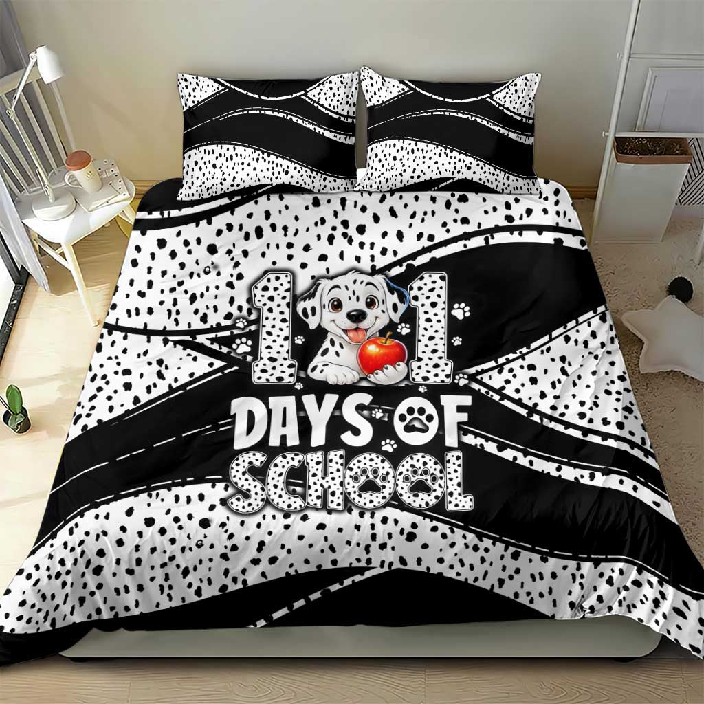 101 Days of School Dalmatian Bedding Set 100th Days Teacher Girl Boy - Spotted Mono Spiral