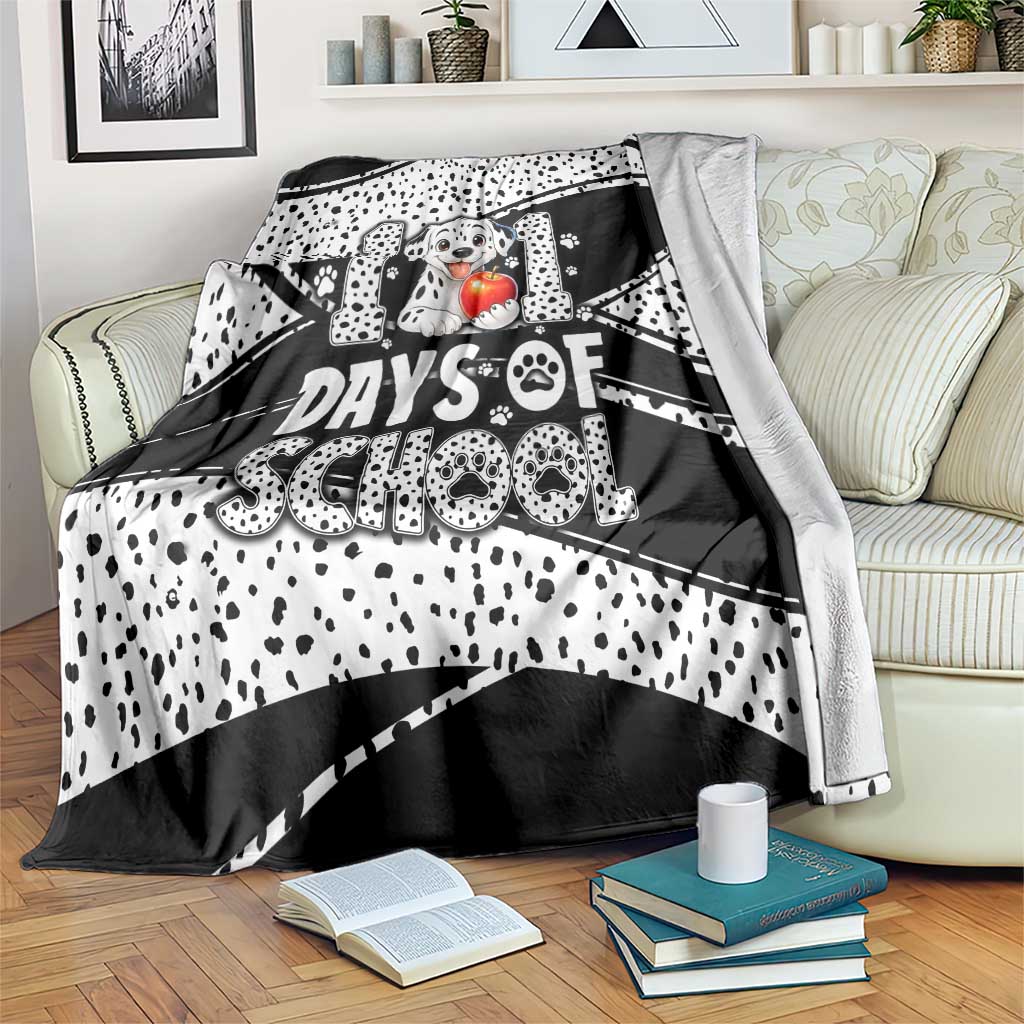 101 Days of School Dalmatian Blanket 100th Days Teacher Girl Boy - Spotted Mono Spiral