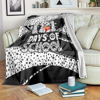 101 Days of School Dalmatian Blanket 100th Days Teacher Girl Boy - Spotted Mono Spiral