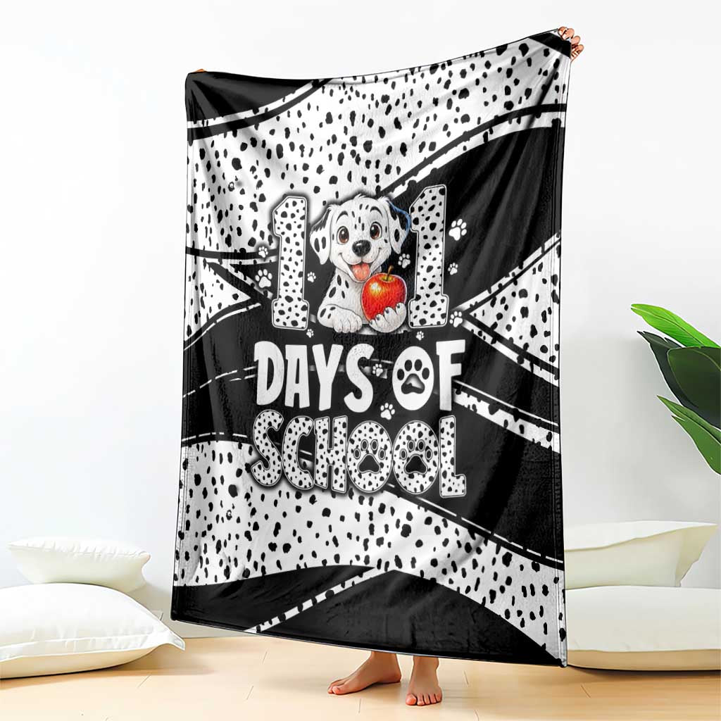 101 Days of School Dalmatian Blanket 100th Days Teacher Girl Boy - Spotted Mono Spiral