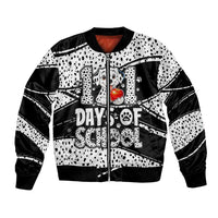 101 Days of School Dalmatian Bomber Jacket 100th Days Teacher Girl Boy - Spotted Mono Spiral