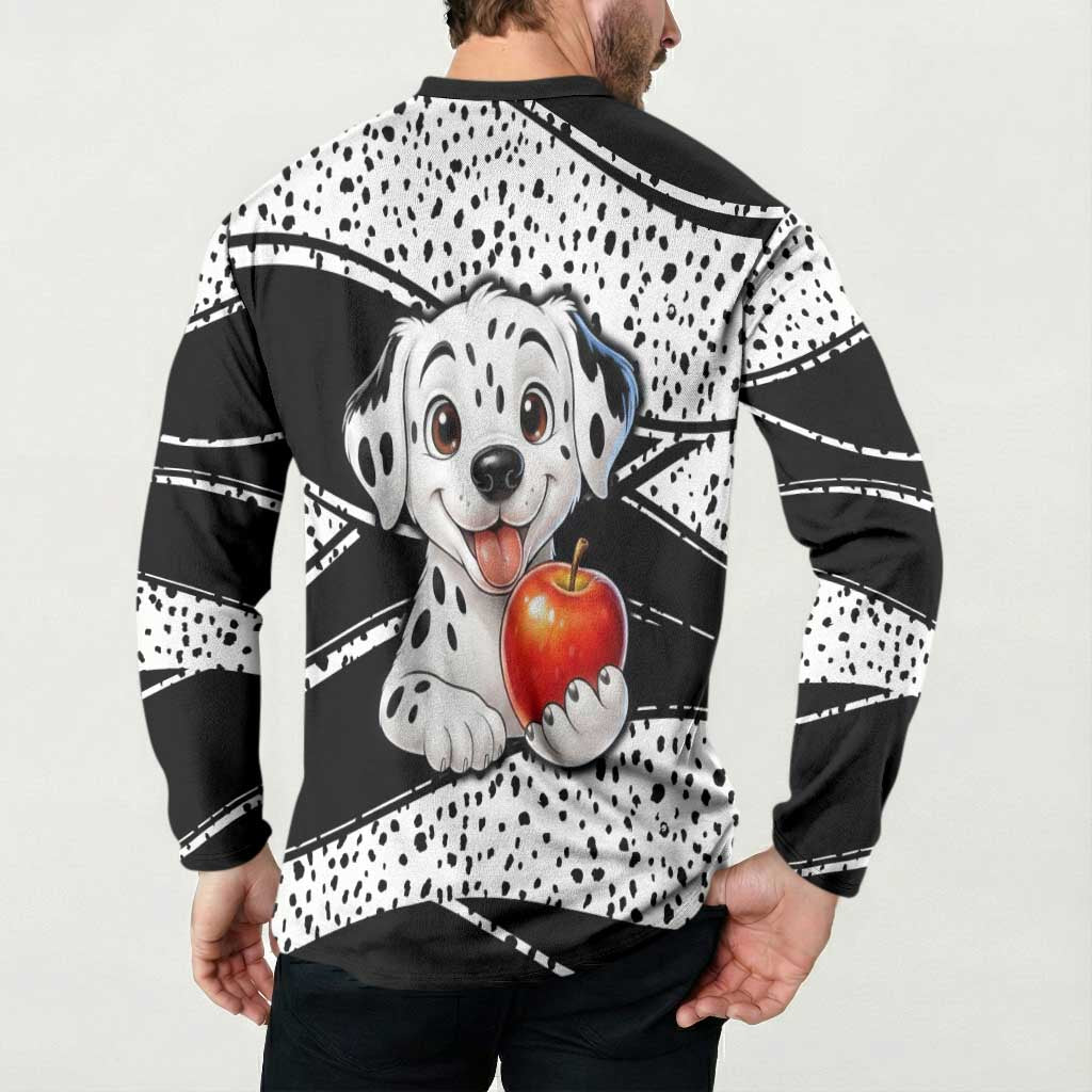 101 Days of School Dalmatian Button Sweatshirt 100th Days Teacher Girl Boy - Spotted Mono Spiral