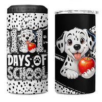 101 Days of School Dalmatian 4 in 1 Can Cooler Tumbler 100th Days Teacher Girl Boy - Spotted Mono Spiral