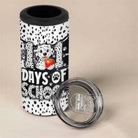 101 Days of School Dalmatian 4 in 1 Can Cooler Tumbler 100th Days Teacher Girl Boy - Spotted Mono Spiral