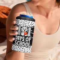 101 Days of School Dalmatian 4 in 1 Can Cooler Tumbler 100th Days Teacher Girl Boy - Spotted Mono Spiral