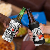 101 Days of School Dalmatian 4 in 1 Can Cooler Tumbler 100th Days Teacher Girl Boy - Spotted Mono Spiral