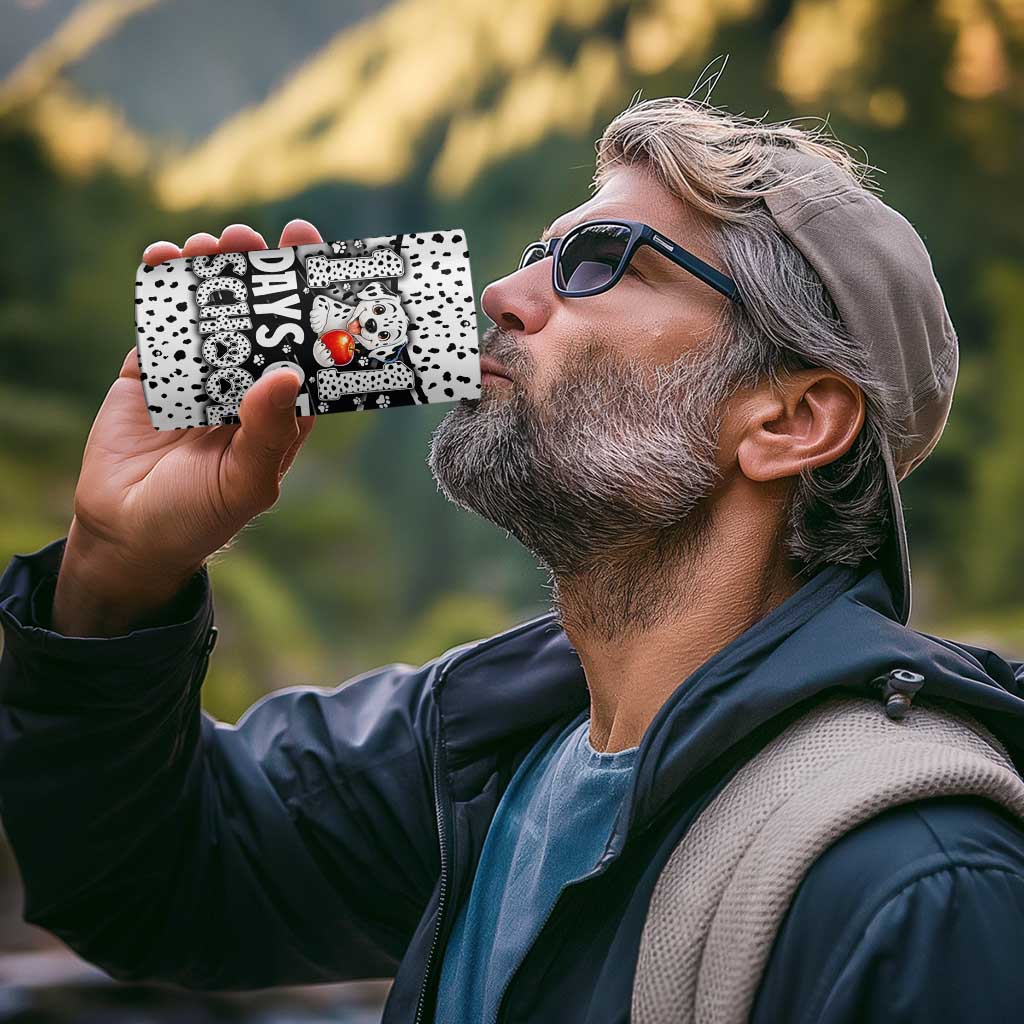 101 Days of School Dalmatian 4 in 1 Can Cooler Tumbler 100th Days Teacher Girl Boy - Spotted Mono Spiral