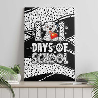 101 Days of School Dalmatian Canvas Wall Art 100th Days Teacher Girl Boy - Spotted Mono Spiral