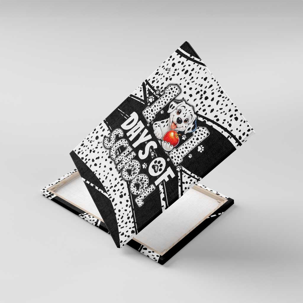101 Days of School Dalmatian Canvas Wall Art 100th Days Teacher Girl Boy - Spotted Mono Spiral