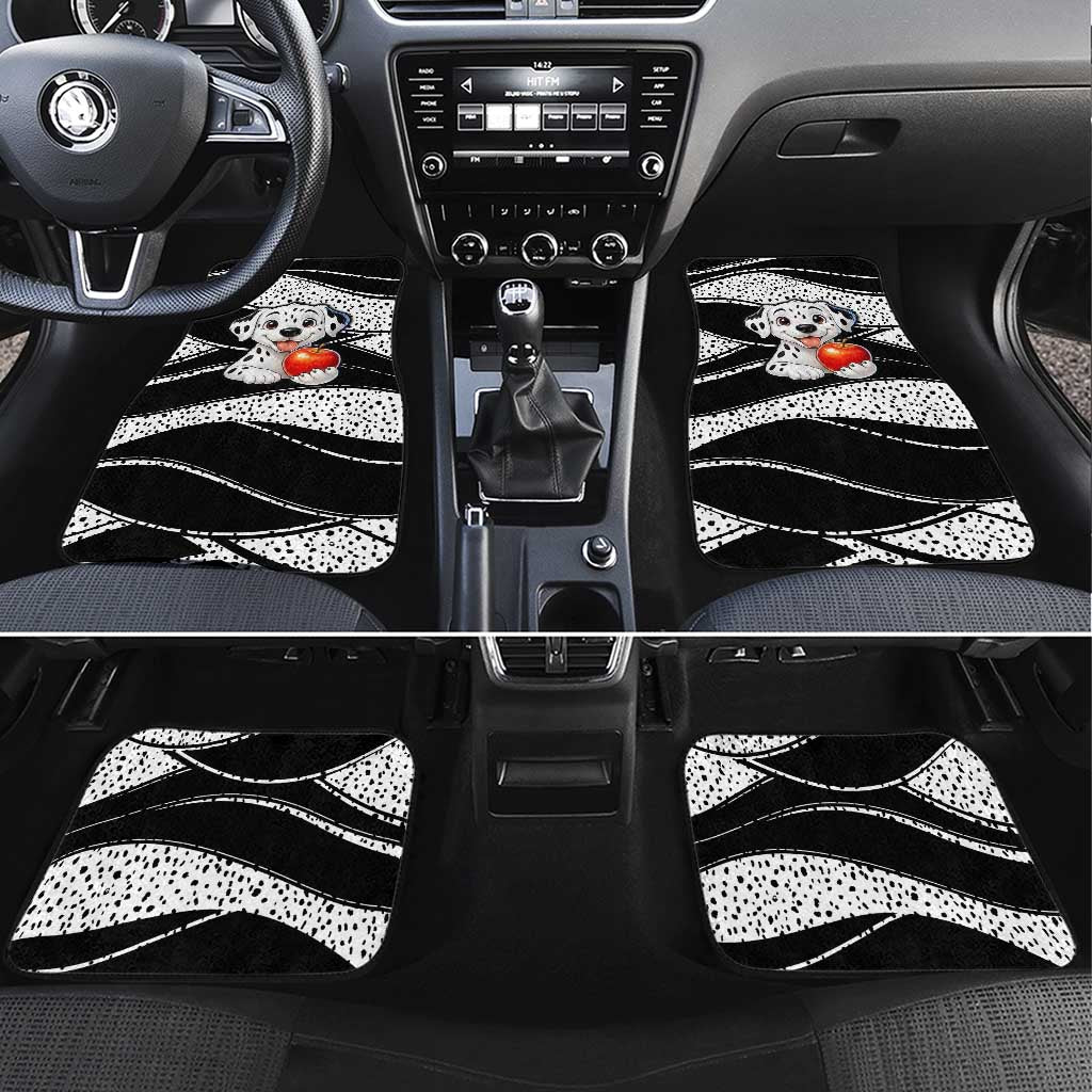 101 Days of School Dalmatian Car Mats 100th Days Teacher Girl Boy - Spotted Mono Spiral