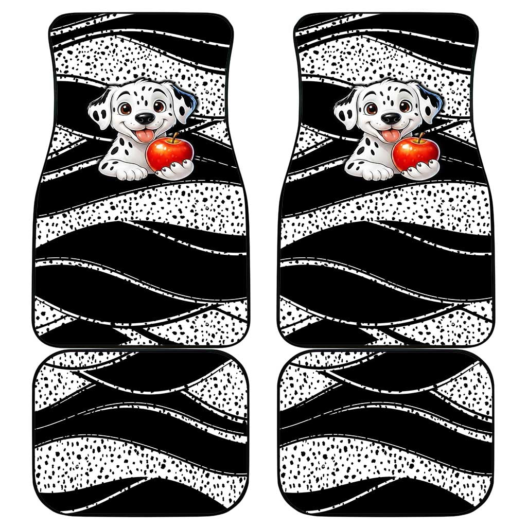 101 Days of School Dalmatian Car Mats 100th Days Teacher Girl Boy - Spotted Mono Spiral