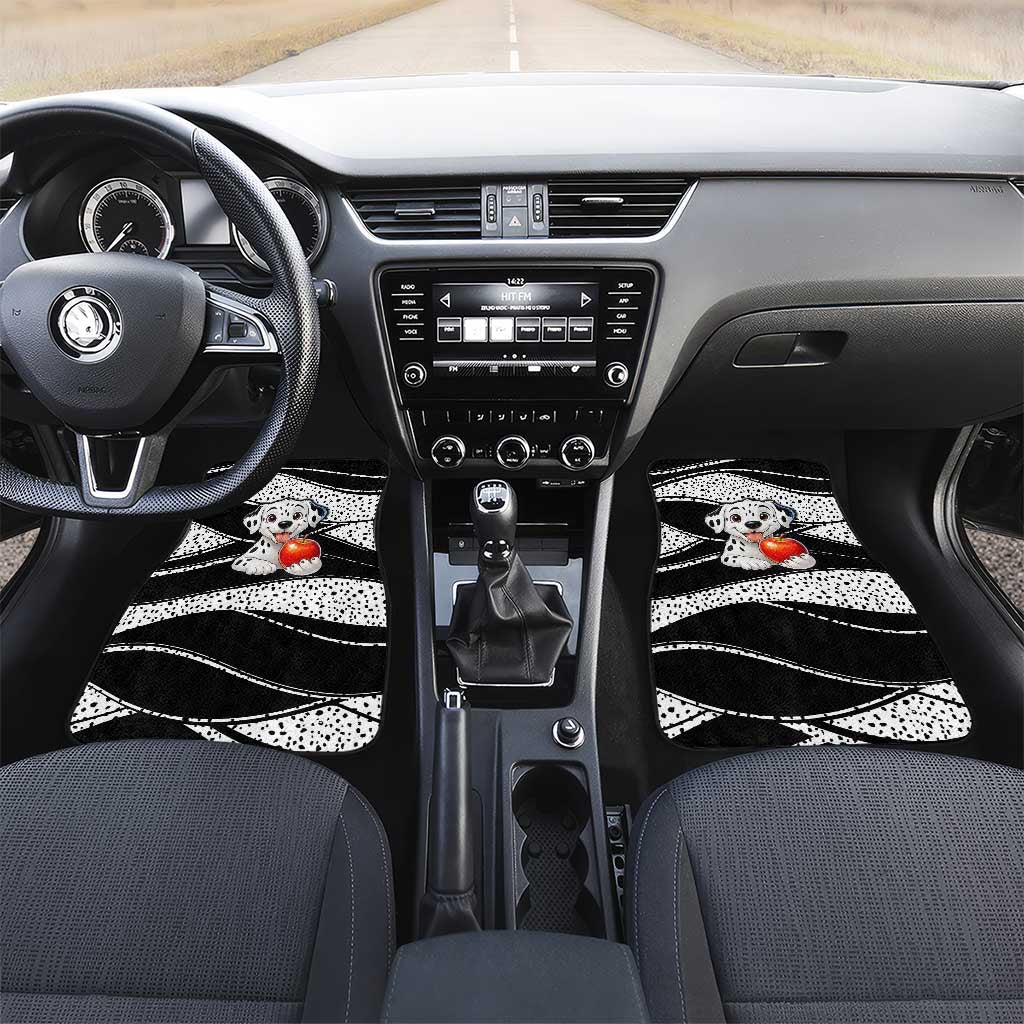 101 Days of School Dalmatian Car Mats 100th Days Teacher Girl Boy - Spotted Mono Spiral