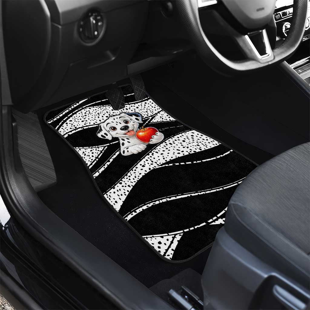 101 Days of School Dalmatian Car Mats 100th Days Teacher Girl Boy - Spotted Mono Spiral