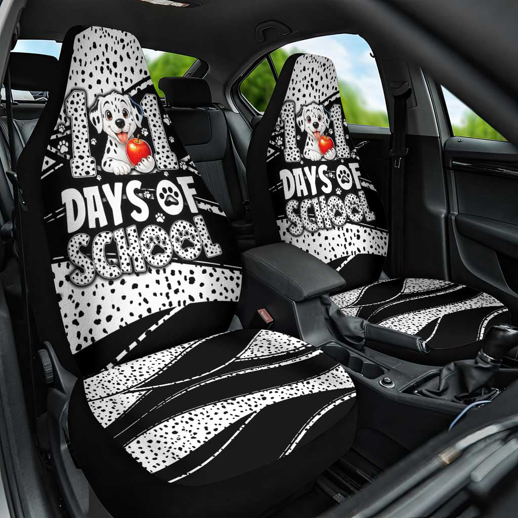 101 Days of School Dalmatian Car Seat Cover 100th Days Teacher Girl Boy - Spotted Mono Spiral