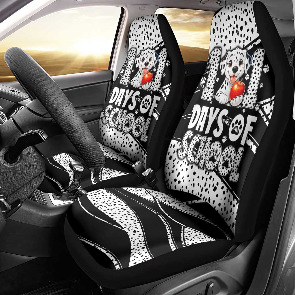 101 Days of School Dalmatian Car Seat Cover 100th Days Teacher Girl Boy - Spotted Mono Spiral