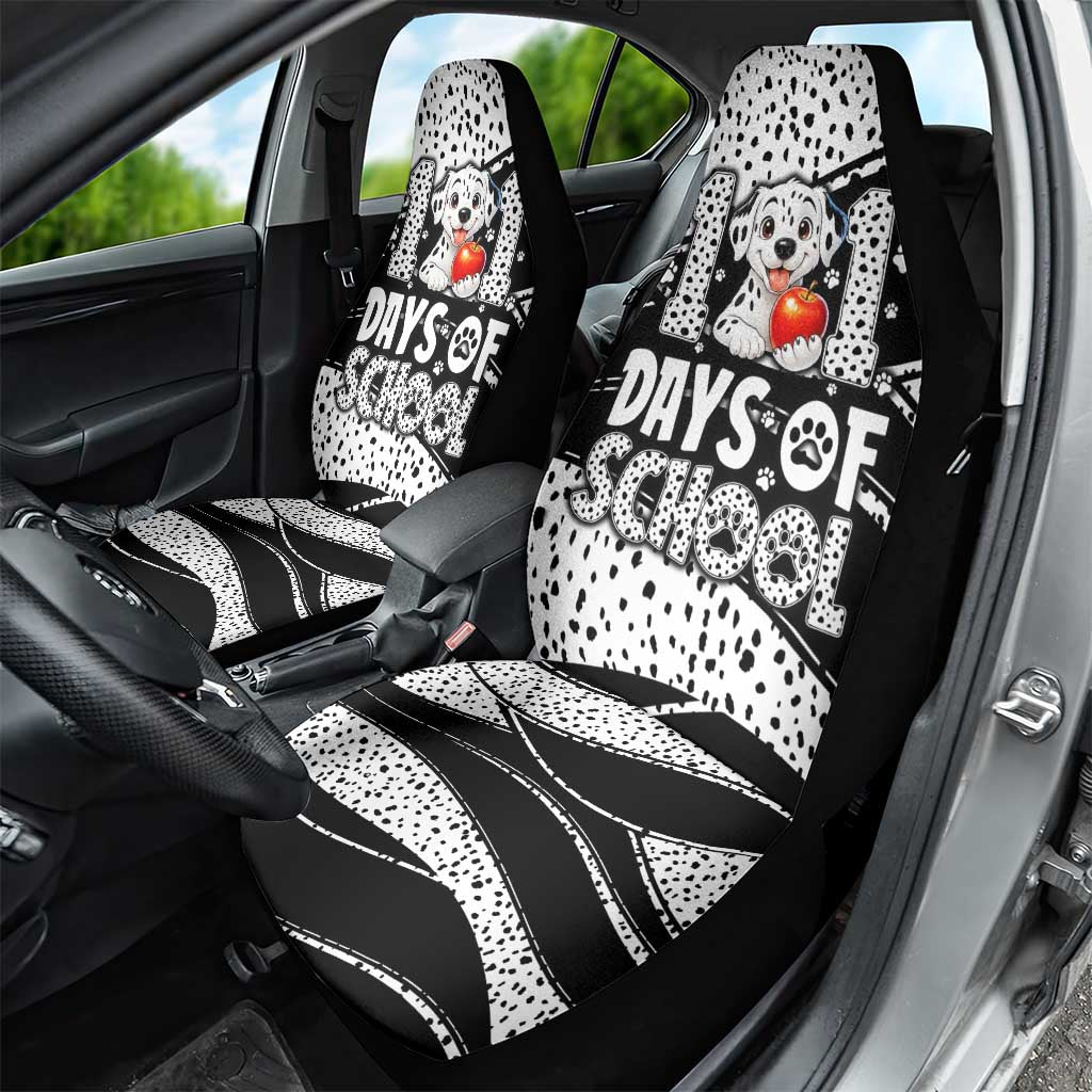 101 Days of School Dalmatian Car Seat Cover 100th Days Teacher Girl Boy - Spotted Mono Spiral