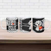 101 Days of School Dalmatian Ceramic Mug 100th Days Teacher Girl Boy - Spotted Mono Spiral