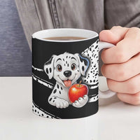 101 Days of School Dalmatian Ceramic Mug 100th Days Teacher Girl Boy - Spotted Mono Spiral