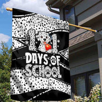 101 Days of School Dalmatian Garden Flag 100th Days Teacher Girl Boy - Spotted Mono Spiral