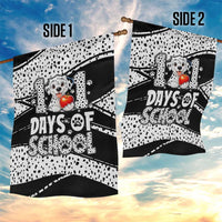 101 Days of School Dalmatian Garden Flag 100th Days Teacher Girl Boy - Spotted Mono Spiral