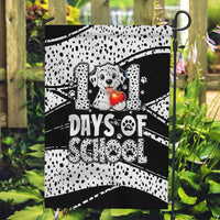 101 Days of School Dalmatian Garden Flag 100th Days Teacher Girl Boy - Spotted Mono Spiral