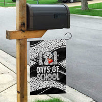101 Days of School Dalmatian Garden Flag 100th Days Teacher Girl Boy - Spotted Mono Spiral