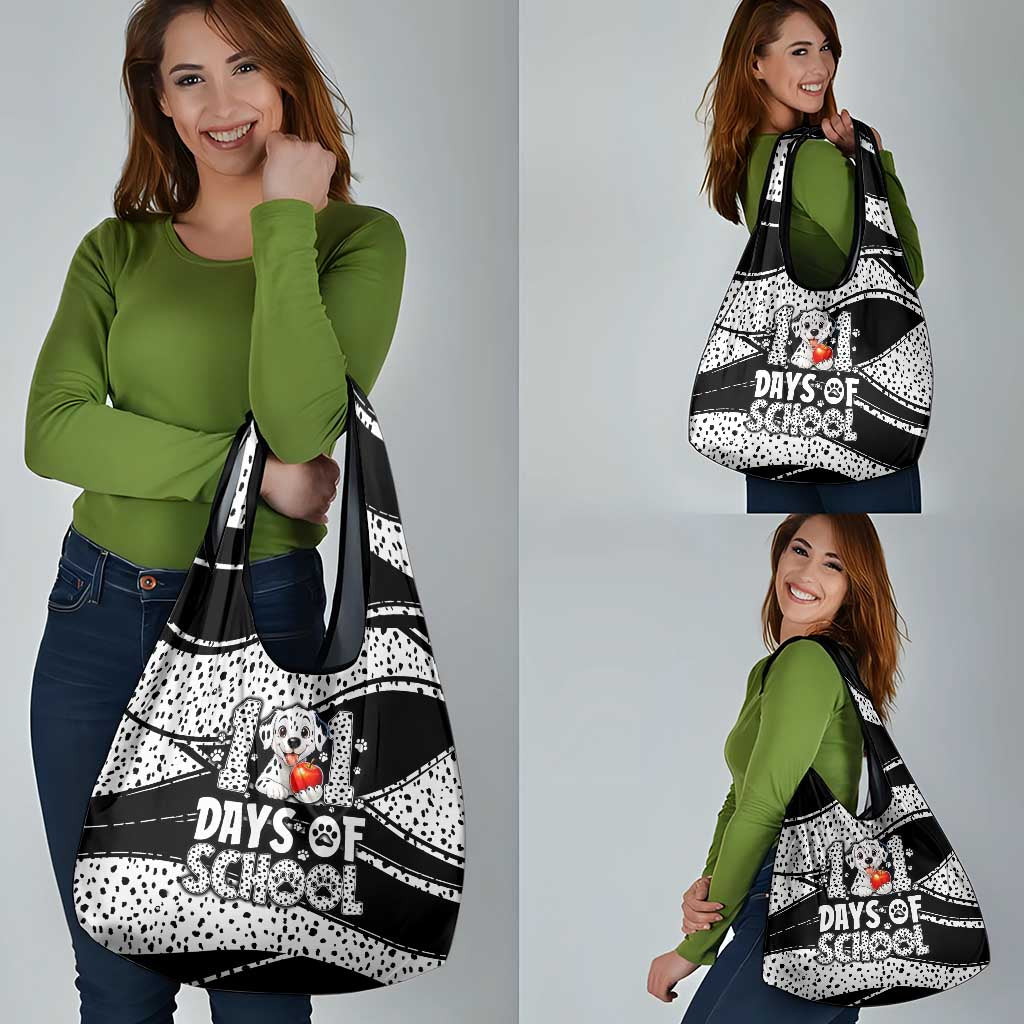 101 Days of School Dalmatian Grocery Bag 100th Days Teacher Girl Boy - Spotted Mono Spiral