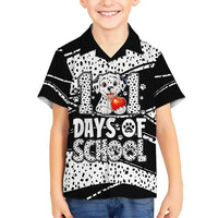 101 Days of School Dalmatian Hawaiian Shirt 100th Days Teacher Girl Boy - Spotted Mono Spiral