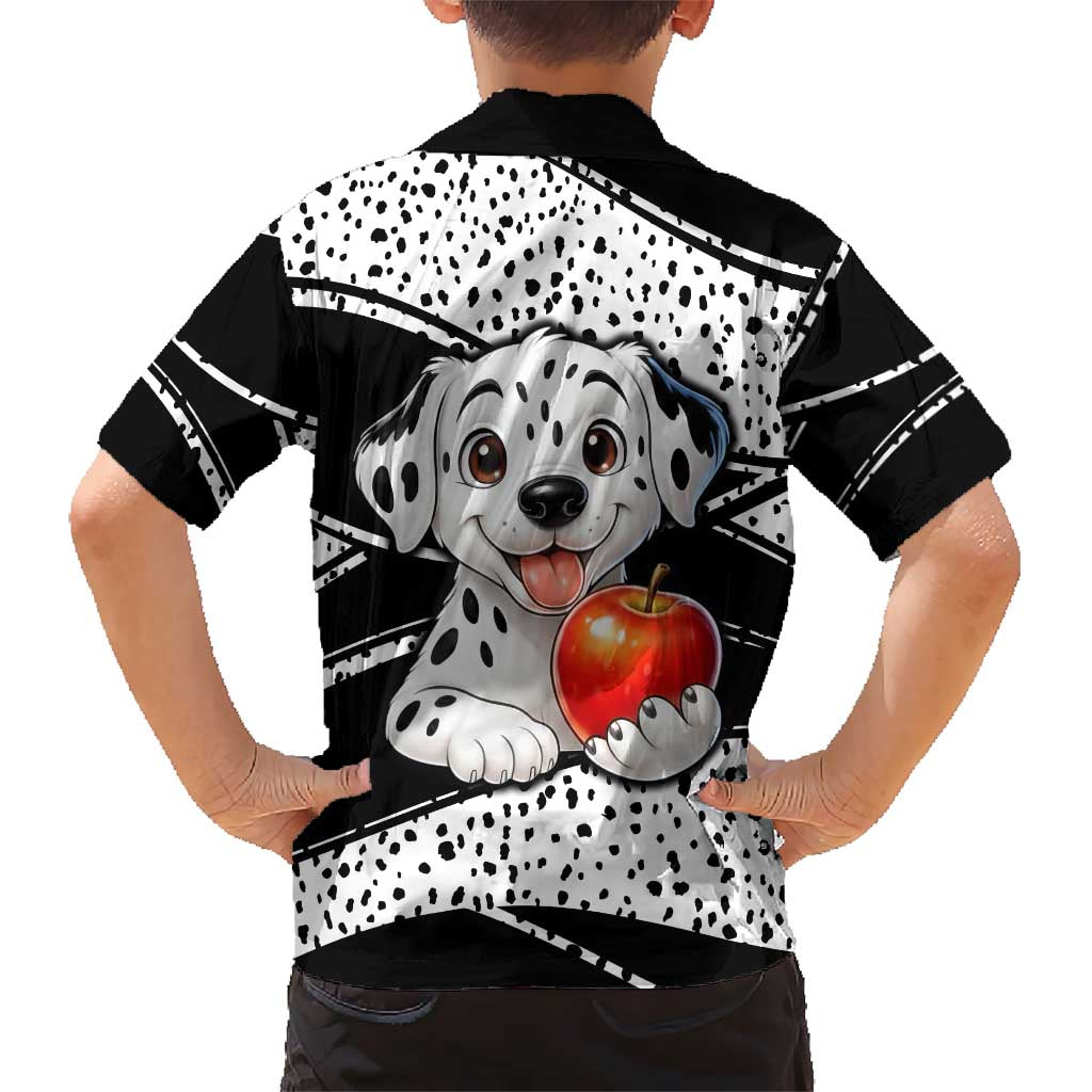 101 Days of School Dalmatian Hawaiian Shirt 100th Days Teacher Girl Boy - Spotted Mono Spiral