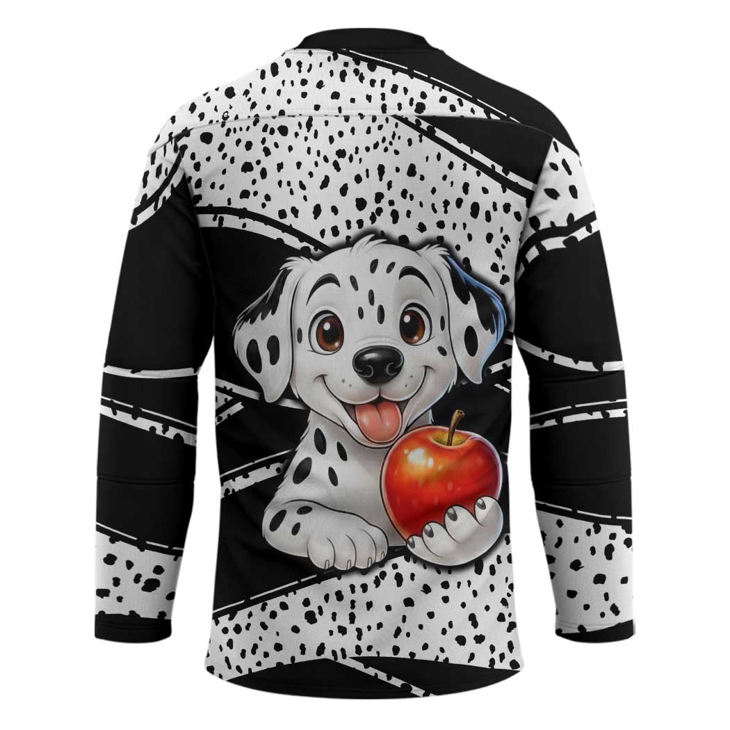 101 Days of School Dalmatian Hockey Jersey 100th Days Teacher Girl Boy - Spotted Mono Spiral