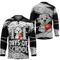101 Days of School Dalmatian Hockey Jersey 100th Days Teacher Girl Boy - Spotted Mono Spiral