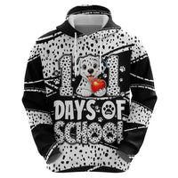 101 Days of School Dalmatian Hoodie 100th Days Teacher Girl Boy - Spotted Mono Spiral