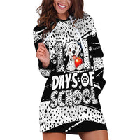 101 Days of School Dalmatian Hoodie Dress 100th Days Teacher Girl Boy - Spotted Mono Spiral