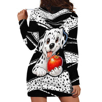 101 Days of School Dalmatian Hoodie Dress 100th Days Teacher Girl Boy - Spotted Mono Spiral
