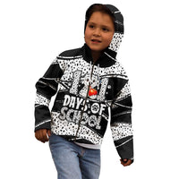 101 Days of School Dalmatian Kid Hoodie 100th Days Teacher Girl Boy - Spotted Mono Spiral