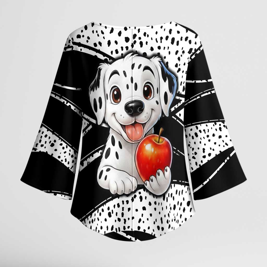 101 Days of School Dalmatian Kimono Sleeve Blouse 100th Days Teacher Girl Boy - Spotted Mono Spiral