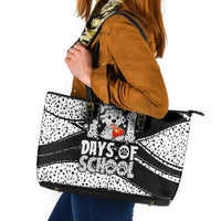 101 Days of School Dalmatian Leather Tote Bag 100th Days Teacher Girl Boy - Spotted Mono Spiral