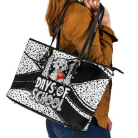 101 Days of School Dalmatian Leather Tote Bag 100th Days Teacher Girl Boy - Spotted Mono Spiral