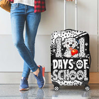 101 Days of School Dalmatian Luggage Cover 100th Days Teacher Girl Boy - Spotted Mono Spiral