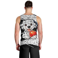 101 Days of School Dalmatian Men Tank Top 100th Days Teacher Girl Boy - Spotted Mono Spiral
