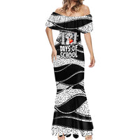 101 Days of School Dalmatian Mermaid Dress 100th Days Teacher Girl Boy - Spotted Mono Spiral