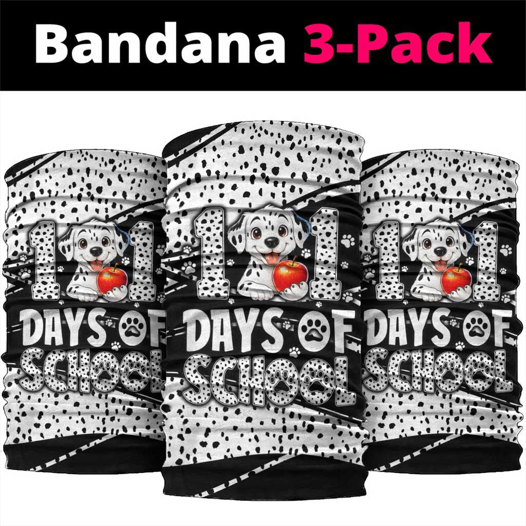 101 Days of School Dalmatian Neck Gaiter 100th Days Teacher Girl Boy - Spotted Mono Spiral