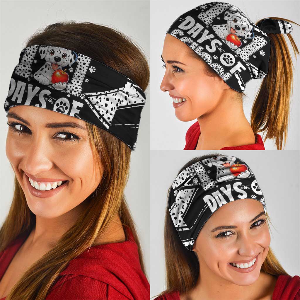 101 Days of School Dalmatian Neck Gaiter 100th Days Teacher Girl Boy - Spotted Mono Spiral