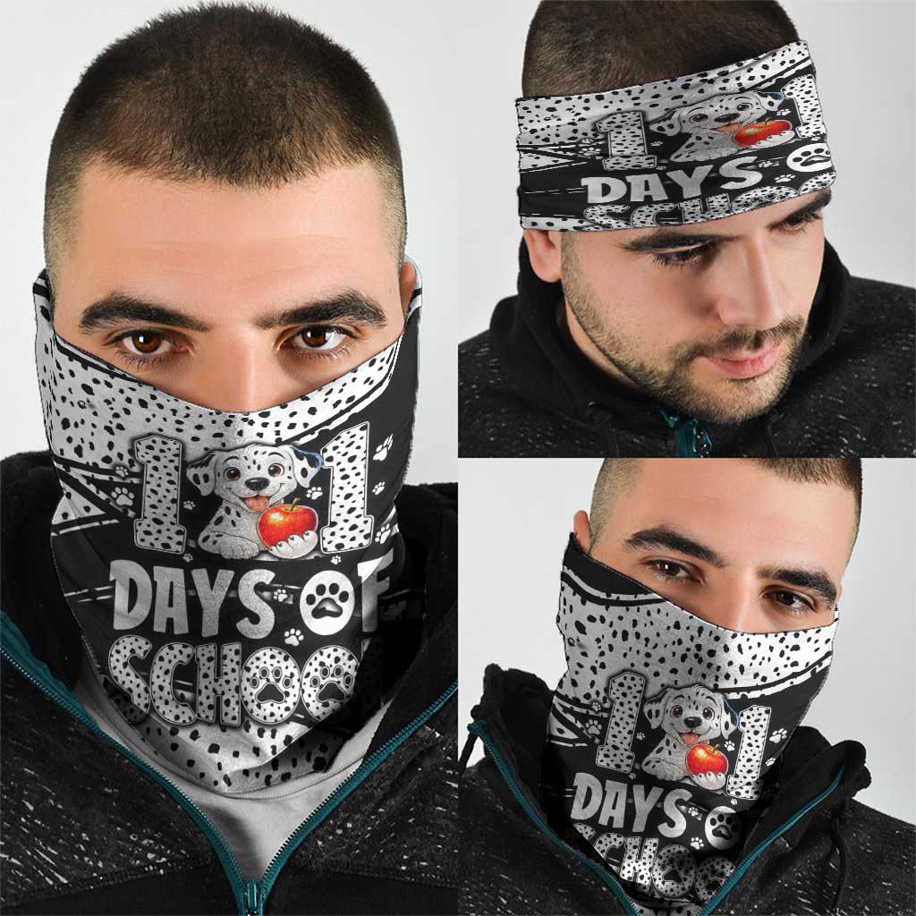 101 Days of School Dalmatian Neck Gaiter 100th Days Teacher Girl Boy - Spotted Mono Spiral