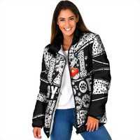 101 Days of School Dalmatian Padded Jacket 100th Days Teacher Girl Boy - Spotted Mono Spiral