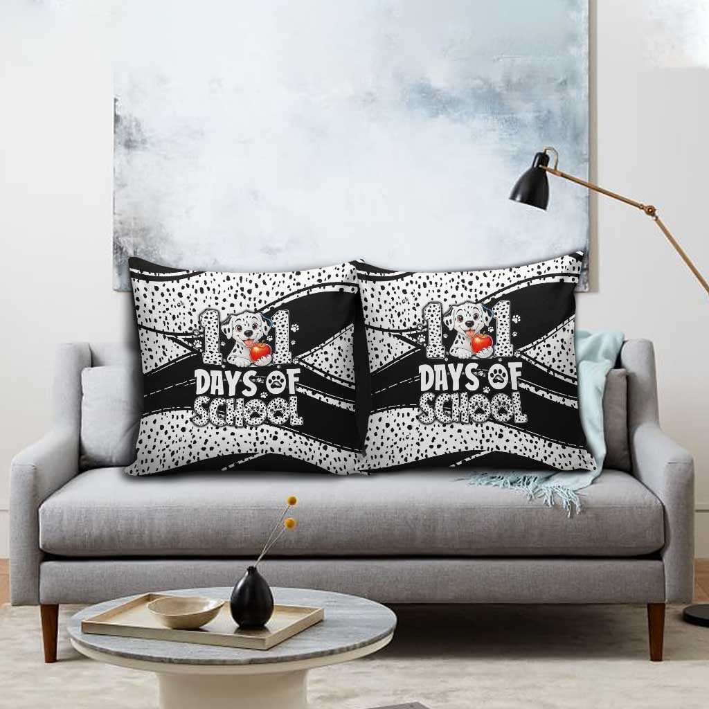 101 Days of School Dalmatian Pillow Cover 100th Days Teacher Girl Boy - Spotted Mono Spiral