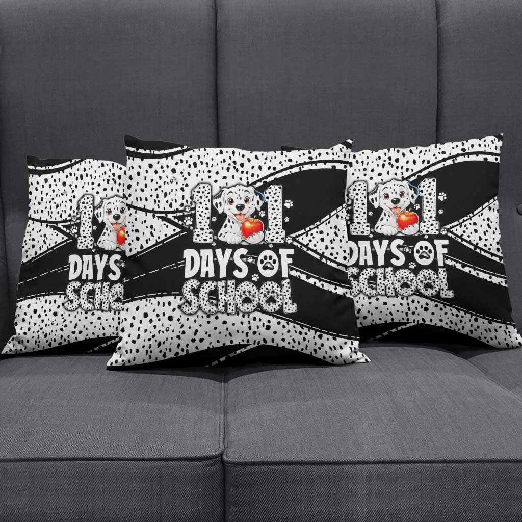 101 Days of School Dalmatian Pillow Cover 100th Days Teacher Girl Boy - Spotted Mono Spiral